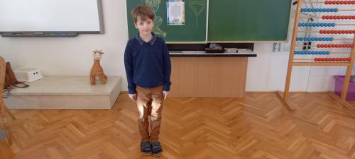 Recitační soutěž v 1. roč. se vzkazem od Agátky k 1. pololetí 2025